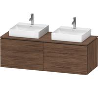 Lavabo consola Duravit L-Cube, suspendido, incluye placa consola, 4 extraíbles, para dos lavabos, 1420x482x550mm, LC4872B21210000, Color: DecoraciÃ³n en nogal oscuro