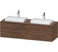 Lavabo consola Duravit L-Cube, suspendido, incluye placa de consola, 4 extraíbles, para dos lavabos, 1620x482x550mm, LC4873B21210000, Color: DecoraciÃ³n en nogal oscuro