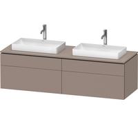 Lavabo consola Duravit L-Cube, suspendido, incluye placa de consola, 4 extraíbles, para dos lavabos, 1620x482x550mm, LC4873B43430000, Color: Decoración Basalto Mate