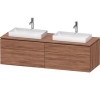 Lavabo consola Duravit L-Cube, suspendido, incluye placa de consola, 4 extraíbles, para dos lavabos, 1620x482x550mm, LC4873B79790000, Color: Nogal natural decorado