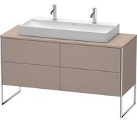 Lavabo consola Duravit XSquare, de pie, 4 extraíbles, 1400x778x548mm, XS4925M4343, Color: Decoración Basalto Mate