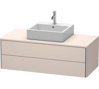 Lavabo consola Duravit XSquare, suspendido, 2 cajones, 1200x400x548mm, XS491208383, Color: Decoración supermate color topo