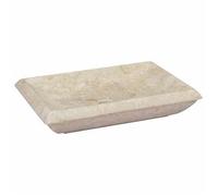 vidaXL Lavabo Mármol 50x35x10 cm Lavamanos baño, colores crema/gris/negro