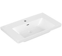 Lavabo de armario Subway 3.0 de Villeroy & Boch, 1 agujero para grifo, con rebosadero, sin pulir, 800x470mm, 4A708001, Color: blanco-alpino