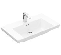 Lavabo de armario Subway 3.0 de Villeroy & Boch, 1 agujero para grifo, con rebosadero, sin pulir, 800x470mm, 4A7080R1, Color: Cerámica Blanca