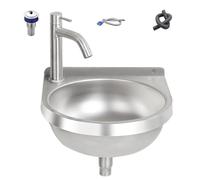 Lavabo de Baño de Tamaño Pequeño - Lavabo de Forma Semicircular, para ducha y lavado de manos,para baño, para aseo, para hotel, para cocina, para tocador, para lavandería, para restaurante, para
