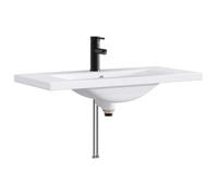 Lavabo De Baño Negro Mate 81 X 40 X 17,5 Cm Metal Vidaxl