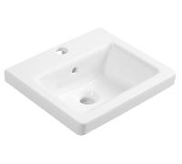 Lavabo de cerámica cuadrado Sapho CITY, 40x35 cm, color blanco