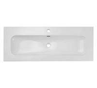 Lavabo de cerámica encastrado, modelo FLY, 120 cm, color blanco