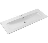 Lavabo de cerámica encastrado, modelo FLY, 120 cm, color blanco