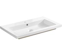 Lavabo de cerámica encastrado, modelo SPIRIT, 100 cm, acabado blanco brillante