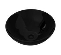 vidaXL Lavabo de cerámica Redondo Negro Brillo – Moderno para baño