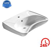 Lavabo de cerámica para personas con discapacidad, marca Isvea, dimensiones 59,5 x 45,6 cm, color blanco