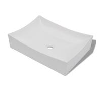 Lavabo de cerámica porcelana Art blanco con brillo