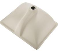 Lavabo de cerámica rectangular blanco, de 515 x 385 mm, para encastrar debajo de la encimera, con orificio de desbordamiento, ideal para lavamanos modernos en baños con espacio limitado