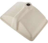 Lavabo de cerámica rectangular blanco, de 530 x 375 mm, para encastrar debajo de la encimera, con orificio de desbordamiento, ideal para lavamanos modernos en baños pequeños