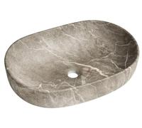 Lavabo de cerámica Sapho CALEO, para encastrar, 60x42 cm, mármol Breccia