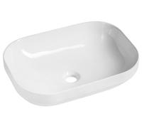 Lavabo de cerámica Sapho EVORA, de encimera, 50,5 x 37 cm, blanco