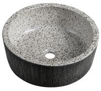 Lavabo de cerámica Sapho PRIORI, de encimera, con un diámetro de 41 cm, fabricado en granito