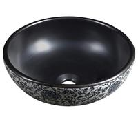 Lavabo de cerámica Sapho PRIORI, diámetro 41 cm, color con motivos azules