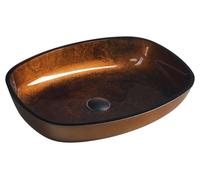 Lavabo de cobre para encastrar, modelo Sapho KVAORE, dimensiones 54x39,5 cm