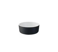 Lavabo de Diseño Circular 40 cm Porcelana Negra Round Unisan - Con sifón y válvula redonda