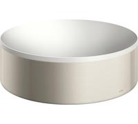 Lavabo de encimera AXOR Suite, modelo 300, sin orificio para grifo ni desbordador, con acabado en acero inoxidable
