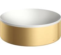 Lavabo de encimera AXOR Suite, modelo 300, sin orificio para grifo ni desbordador, con acabado en color dorado cepillado