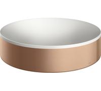 Lavabo de encimera AXOR Suite, modelo 400, sin orificio para grifo ni desbordador, acabado en rojo dorado cepillado