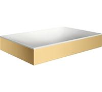 Lavabo de encimera AXOR Suite, modelo 600/400, sin orificio para grifo ni desbordador, con acabado en color dorado cepillado