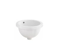 Lavabo de encimera circular 45 cm blanco diseño moderno WCA de Unisan - Sin sifón ni válvula de desagüe