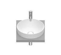 Lavabo de Encimera de Fineceramic con Diseño Circular en Acabado Round Inspira Blanco Mate Roca - Sin sifón