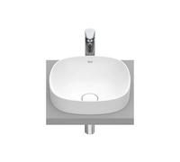 Lavabo de Encimera de Fineceramic Soft Inspira Blanco Mate Roca - Sin sifón