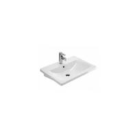 Lavabo de Encimera LOOK Unisan - Porcelana Blanca, 63,7 cm - Sin sifón ni válvula de desagüe