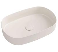 Lavabo de encimera oval Isvea INFINITY, 55x36 cm, color marfil