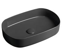 Lavabo de encimera ovalado Isvea INFINITY, 55x36 cm, color antracita