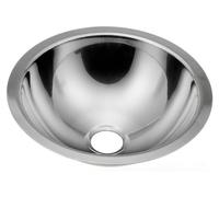 Lavabo de encimera para lavado de manos, acero inoxidable, diámetro 305 mm