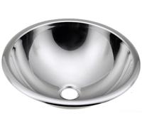 Lavabo de encimera para lavado de manos, de acero inoxidable, con un diámetro de 405 mm