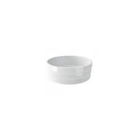 Lavabo de encimera porcelana blanca diseño moderno Ring de Unisan - Sin sifón ni válvula de desagüe