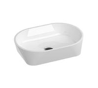 Lavabo de encimera RAVAK Solo, fabricado en mármol sintético, color blanco, 58 x 40 cm, modelo XJX01358000