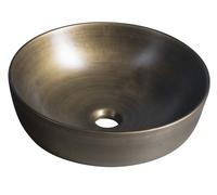 Lavabo de encimera Sapho Priori, cerámica sanitaria, color bronce, 41,5 x 41,5 x 13,5 cm, modelo PI032