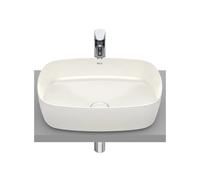Lavabo de Fineceramic Diseño Soft y Un Acabado Beige Inspira 50cm Roca - Sin sifón