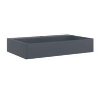 vidaXL Lavabo de fundición de mineral/mármol 60x38x11 cm Antracita, Negro y más