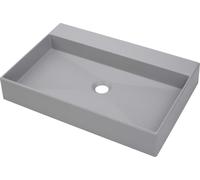Lavabo de granito con encimera y espacio para el grifo, de 60x40 cm