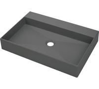 Lavabo de granito con encimera y espacio para el grifo, de 60x40 cm