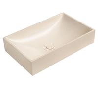 Lavabo de hormigón Sapho TARANT con desagüe, 58x36 cm, color arena