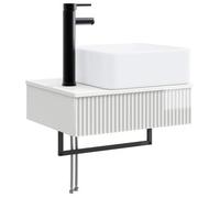 vidaXL Lavabo de pared, blanco brillante, 50 x 41 x 39 cm