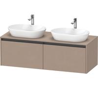 Lavabo de pedestal suspendido Ketho.2 de Duravit, corte de lavabo en ambos lados, 1400x459x550mm, 2 extraíbles, K24888B75750000, Color: Lino mate decorativo