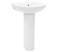 vidaXL Lavabo de pie de cerámica blanco 520x440x190 mm