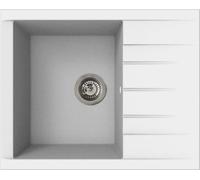 Lavabo de resina SMC, 62 x 50 cm, blanco liso, para encastrar, modelo Stradour Cube 1C XS